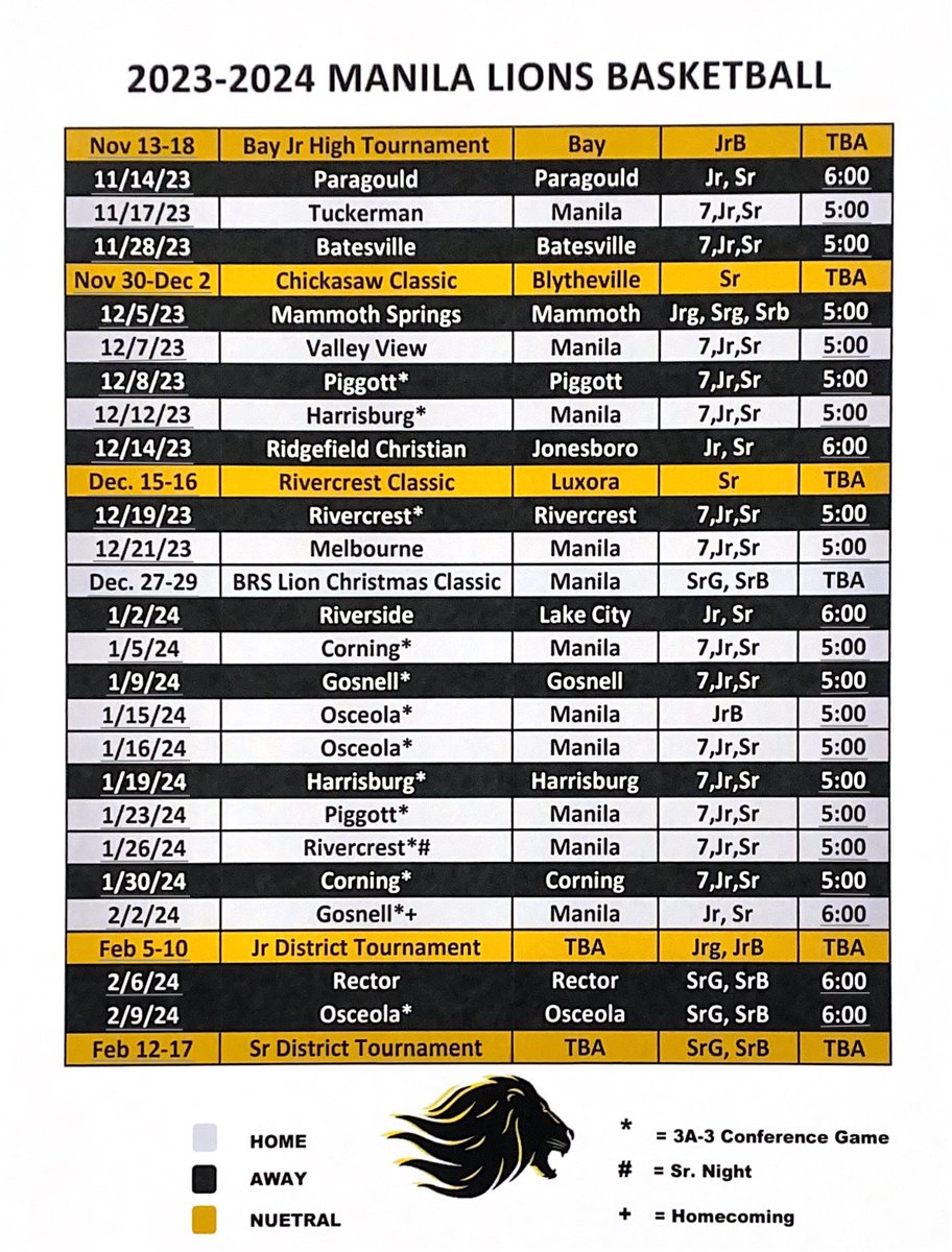 Mark your calendars! It’s about that time! 🏀