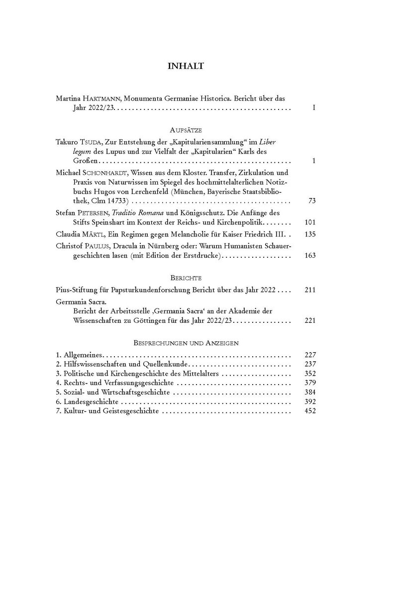 Deutsches Archiv 79,1 is out now! - In this volume contributions by Takuro Tsuda, Michael Schonhardt, Stefan Petersen, Claudia Märtl and Christof Paulus are waiting to be read.  #medievaltwitter