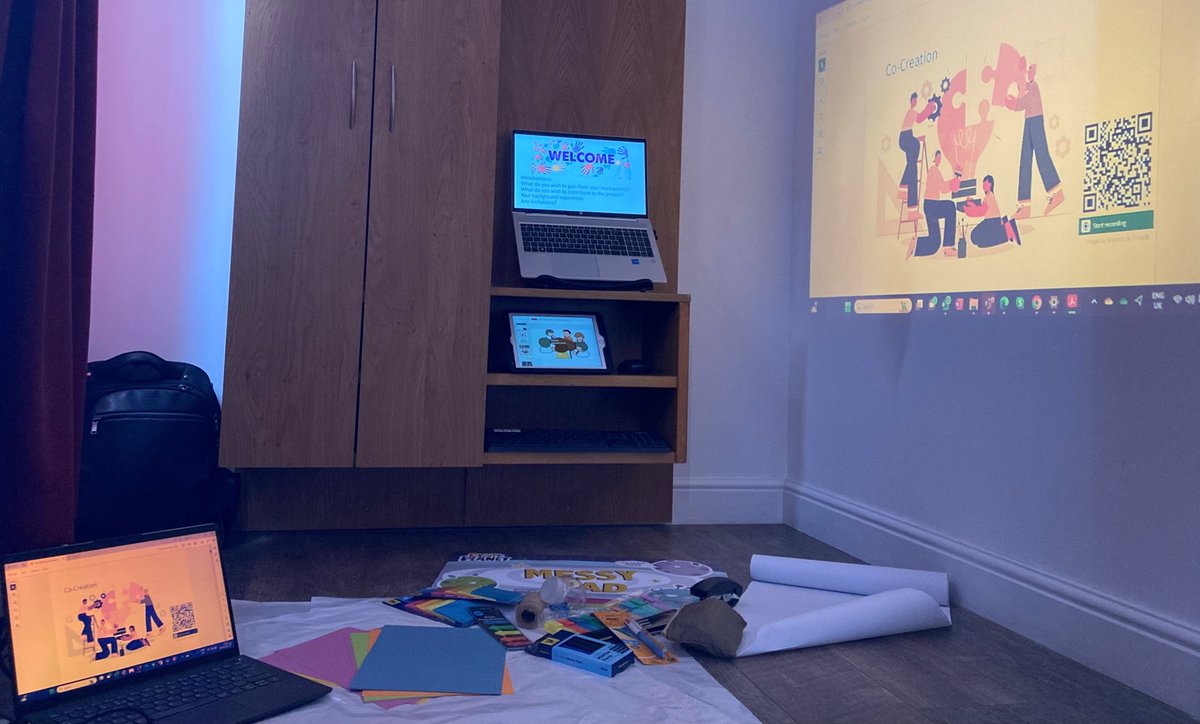 JulianaSamsonPT's tweet image. Preparing for this pilot #CoCreation on Friday has already been a collective effort thanks to @ndholliday @plameras @Rosiekneafsey @CovUniSim @JoJenningsNHS @SamuelJohnClark @AbigailKGreen @AndyWinter7t8 and others! #CoCreatingWellbeing #HealthSimulation #phdlife