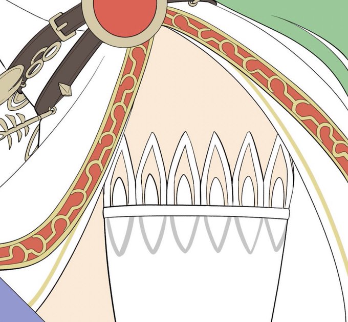 パルテナ様、具体的にどこが作画コスト
重いとかじゃなくてなんか全体的に
重いというか、頭のパーツも複雑だし
胸のパーツも複雑だし腕も重いし
腰もごちゃごちゃ装飾つけてるし
この❓みたいな模様も全部手描きですからね。
手間がかかる女神さまだぜ 