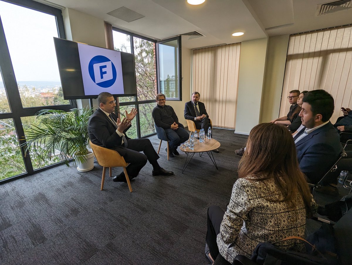 EGI_cso's tweet photo. Excellent kick-off Panel Discussion for "Europe in Suitcase" project with former Ambassadors @Gigiadze &amp; @giajapar about regional security &amp; 🇬🇪's #EU 🇪🇺 integration.

🙏 Special thanks to Friedrich Naumann Foundation - South Caucadus https://t.co/ZTME6zIVfV