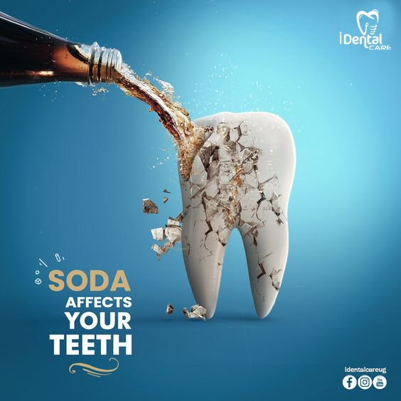 How does soda affect teeth?
Soda contains high amounts of sugar and acids, which can erode tooth enamel and lead to tooth decay. #dentalcare #DentalTips