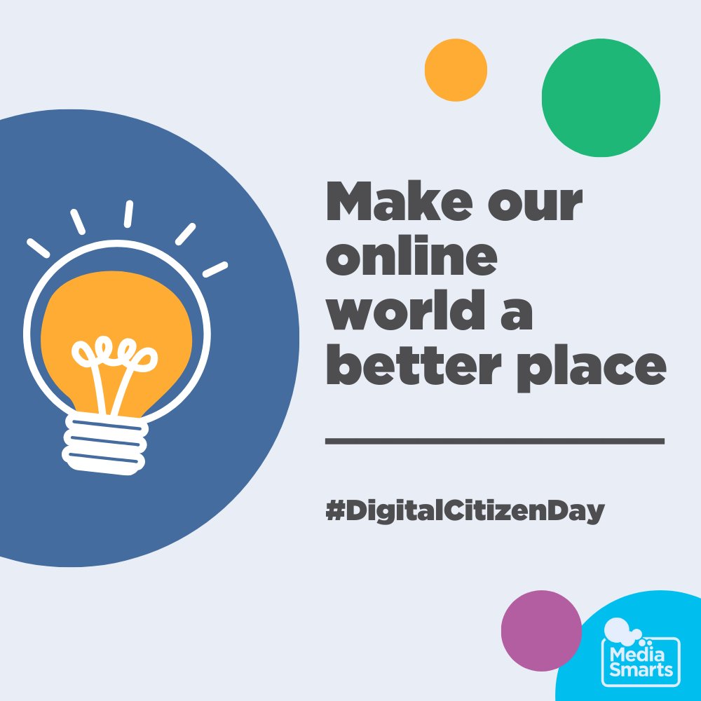Today is #DigitalCitizenshipDay. Today and every day you have the power to make the world a better place-on and offline.
#SocialLEADia @JCasaTodd @MediaSmarts