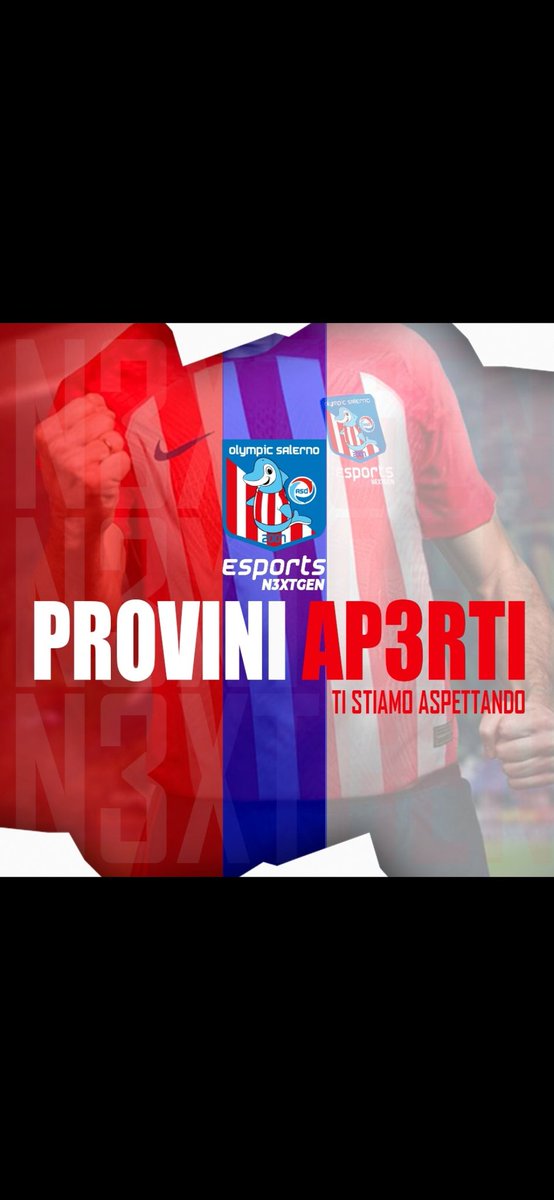 APRIAMO PROVINI
LUNEDÌ ALLE ORE 22,00
CONSOLE: PS5
RUOLI RICERCATI:
- GK
- DC
- ES
MODULO UTILIZZATO:
3-4-1-2
@WalterC82_ <a href="/OSEN3xtGen/">Olympic Salerno Fan Page</a>
 @GamesRT <a href="/MercatoFifaPro/">🇮🇹 𝗠𝗲𝗿𝗰𝗮𝘁𝗼 𝔽𝕚𝕗𝕒 ℙ𝕣𝕠 💜</a>
<a href="/pctransfermarkt/">🇮🇹 PRO CLUBS TRANSFERMARKT🔍</a> @rt_proclub433
<a href="/RTproclub/">𝚁𝚃𝚙𝚛𝚘𝚌𝚕𝚞𝚋</a> <a href="/HouseOfProClub/">H𝕠𝕦𝕤𝕖 𝕆𝕗 P𝕣𝕠C𝕝𝕦𝕓</a>
<a href="/tanadelproclub/">La Tana del ProClub</a>
<a href="/Freeagent_PS/">Pro Clubs Free Agency</a> <a href="/NewsProclub/">News Proclub</a>
@rtProClubPS5