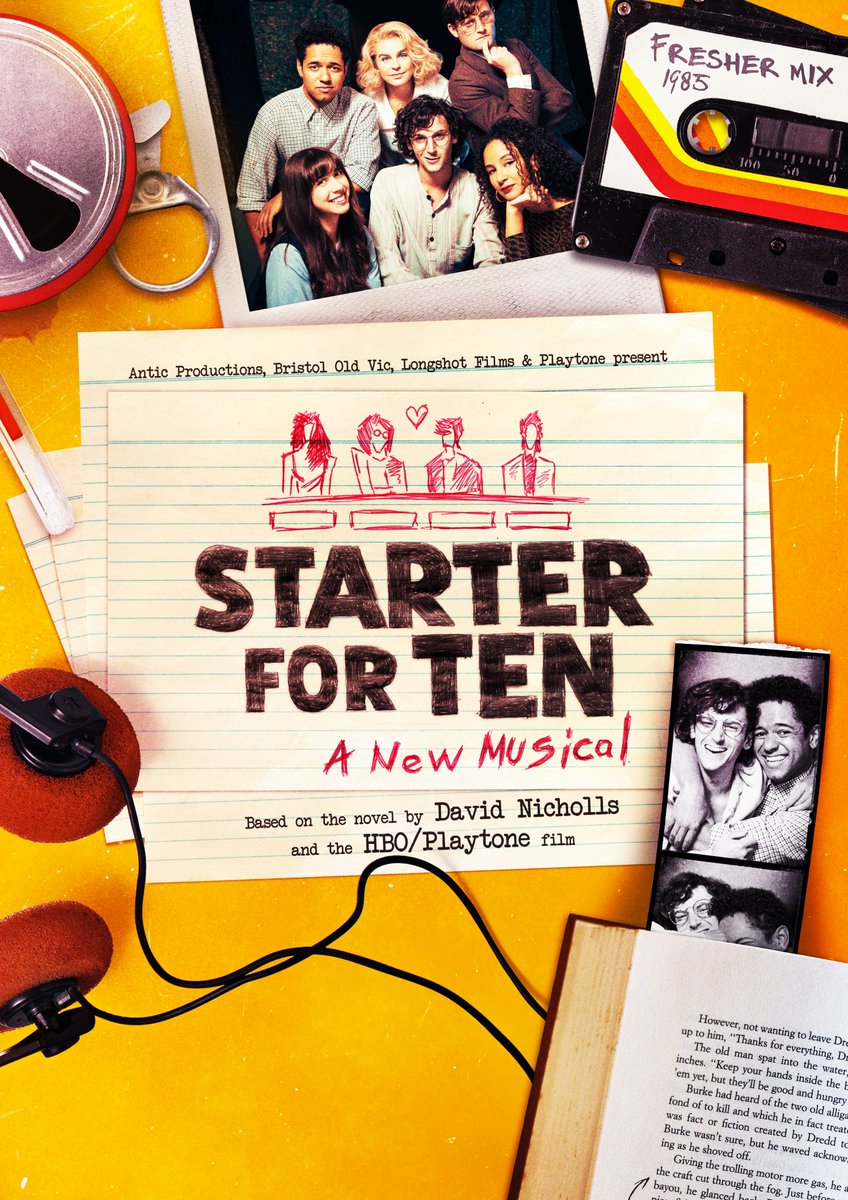 New Road is delighted to be the Consultant General Managers for Starter for Ten, the new musical adaptation of David Nicholls’ bestselling novel and brilliant 2006 film, playing <a href="/bristololdvic/">Bristol Old Vic</a> from 29 February to 30 March 2024. <a href="/starterfortenmu/">Starter for Ten - A New Musical</a>