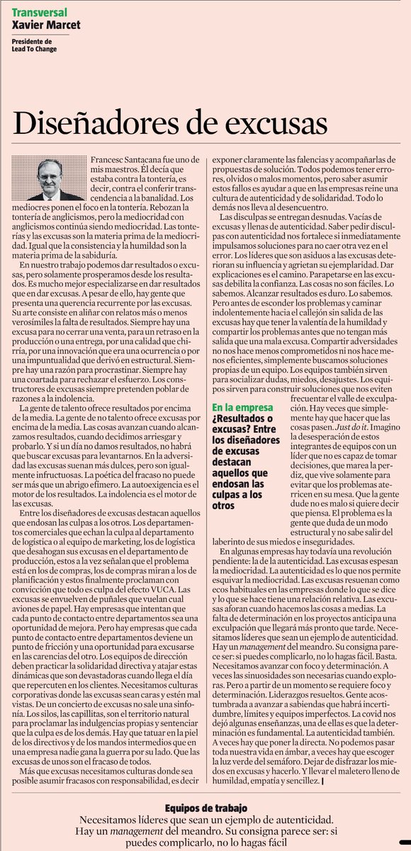 No podemos pasar toda nuestra vida en ámbar, a veces hay que escoger la luz verde del semáforo. Dejar de disfrazar los miedos en excusas y hacerlo. Y llevar el maletero lleno de humildad, empatía y sencillez!! <a href="/XavierMarcet/">Xavier Marcet</a> #FelizLunes