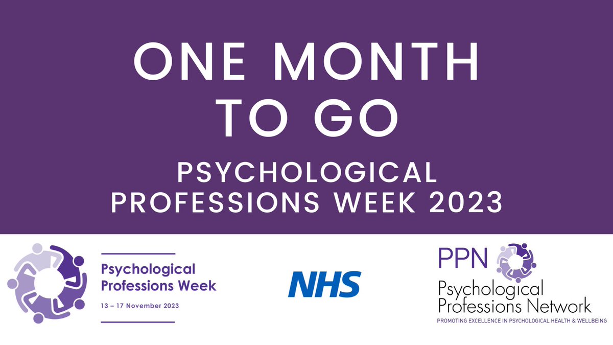 #PsychologicalProfessionsWeek2023, #PPWeek23 is next month! Take a look at the wide range of events taking place across the week on our website and register now ppn.nhs.uk/ppweek2023/pro…