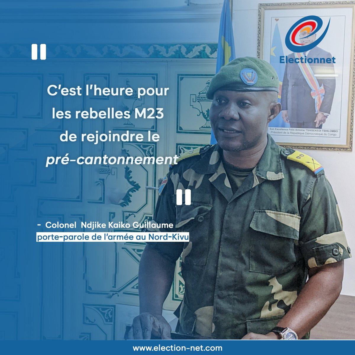 ElectionNet's tweet photo. #Electionnet #Nord-Kivu #ColonelNdjikeKaikoGuillaume https://t.co/NnZHfdHGbW