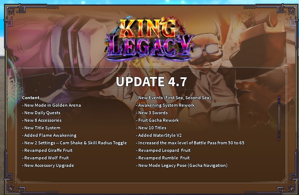 NEW* UPDATE! SWORD* CODES! [UPDATE 4.66] King Legacy ROBLOX 