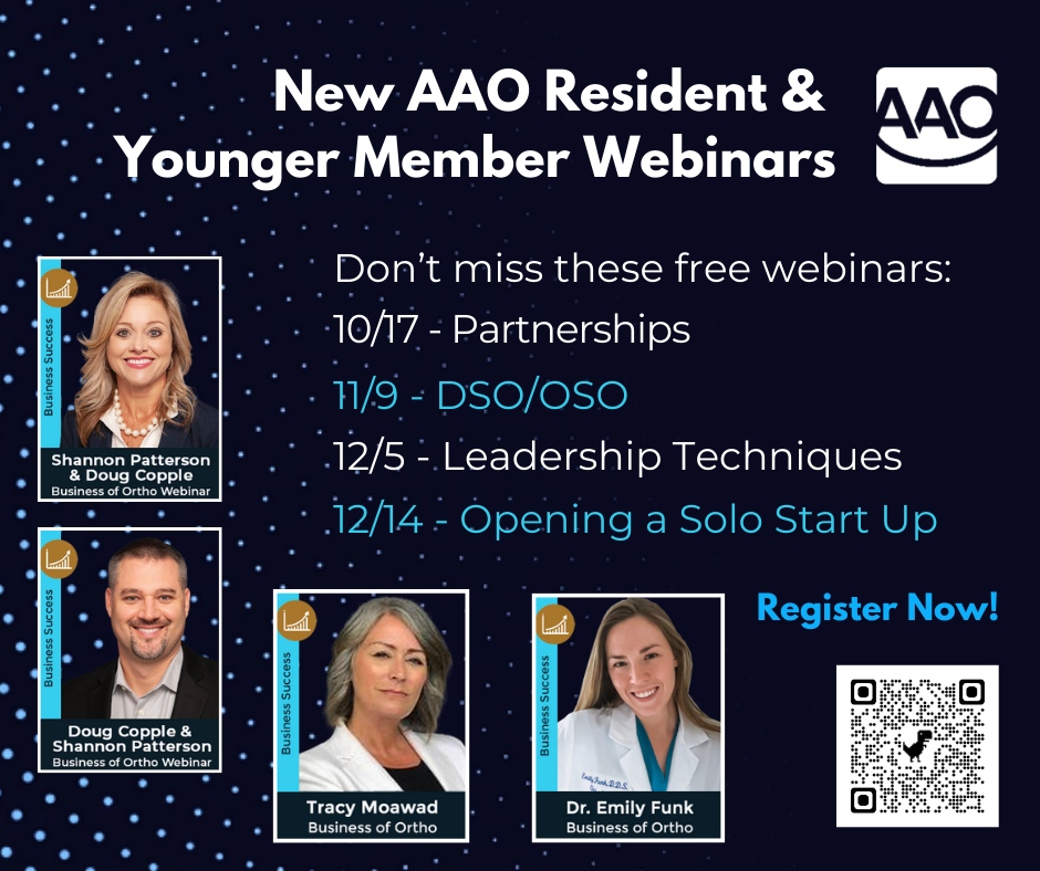 AAO is hosting some amazing, complimentary webinars for new and younger members between October 17 and December 14! Attend one or more and earn 1.25 CE each. Please register at education.aaoinfo.org/pages/onlineev… #Residents #OrthoResidents #AAOF #AAO