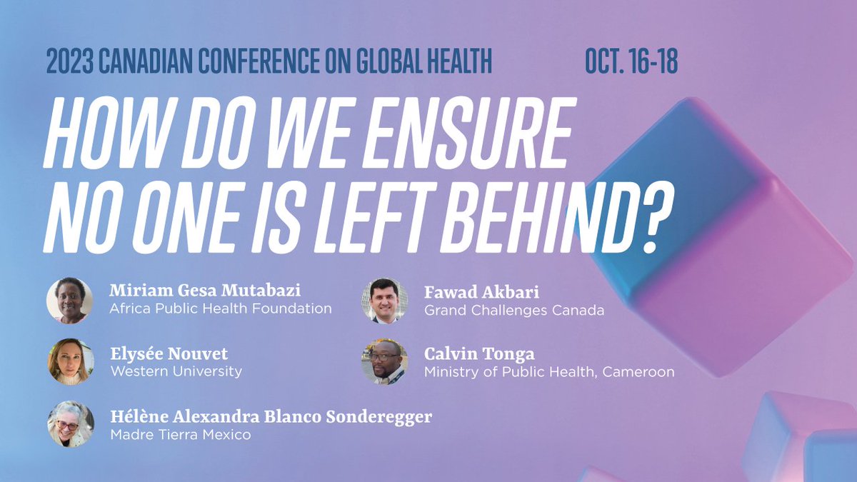 #CCGH2023 kicks off with a first plenary session that will examine this pressing question in #globalhealth: How do we ensure no one is left behind? The panel features Miriam Gesa Mutabazi, Hélène Alexandra Blanco Sonderegger, @elysee_nouvet, Calvin Tonga & @FawadAkbari.