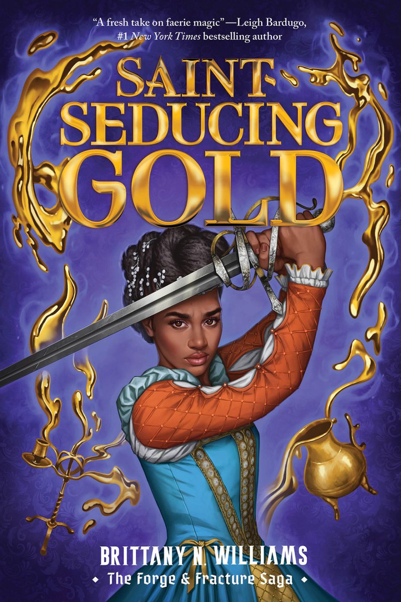 Cover Illustration I did for 'Saint-Seducing Gold' by Brittany N. Williams ☺️ ⭐️Portfolio: fernandasuarez.net #art #painting #illustration #bookcover #digitalart #artist #freelance #fantasy #characterdesign