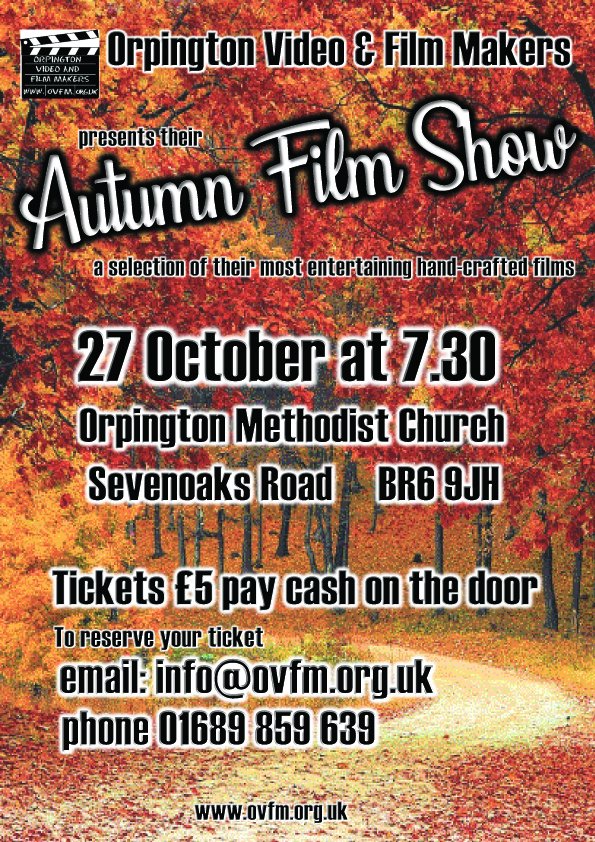 The Autumn Film Show is coming October 27th. Book your tickets NOW!