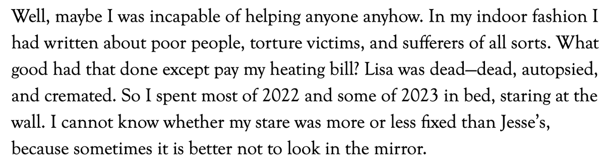 "'I am an evil person.' I tried this on to see if I believed it."

Great, unclassifiable William Vollmann essay in the new <a href="/Harpers/">Harper's Magazine</a>  
harpers.org/archive/2023/1…