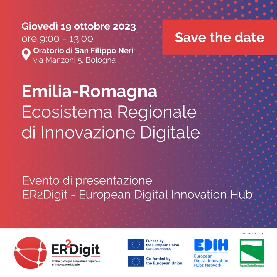 Arter_ER's tweet photo. 🎉  19 ottobre 2023 - Bologna
🕘  Dalle 9 alle 13 il polo di innovazione digitale #ER2Digit presenta un catalogo di servizi rivolti a pubbliche amministrazioni e imprese dell'Emilia-Romagna. Registrazioni aperte, vi aspettiamo
📌 https://t.co/iHwaxVe3IS 

#savethedate https://t.co/rql21tOkSu