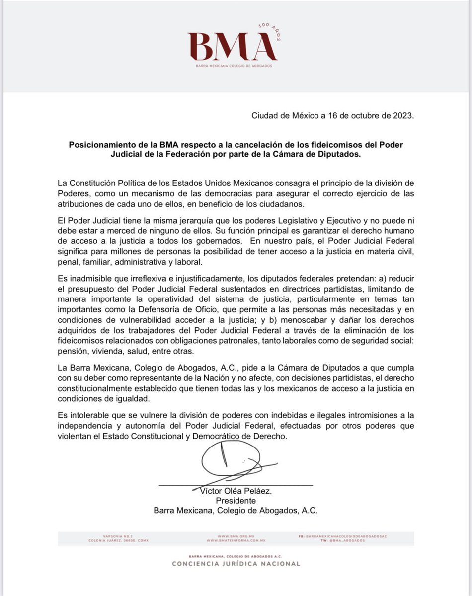 Respaldamos a los trabajadores del #PoderJudidicialdelaFederación que serán los principales afectados por la pretensión de desaparecer los fideicomisos, así como los ciudadanos, como usuarios de la impartición de justicia.