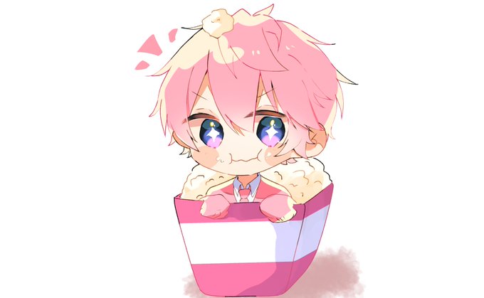 「pink hair popcorn」 illustration images(Latest)