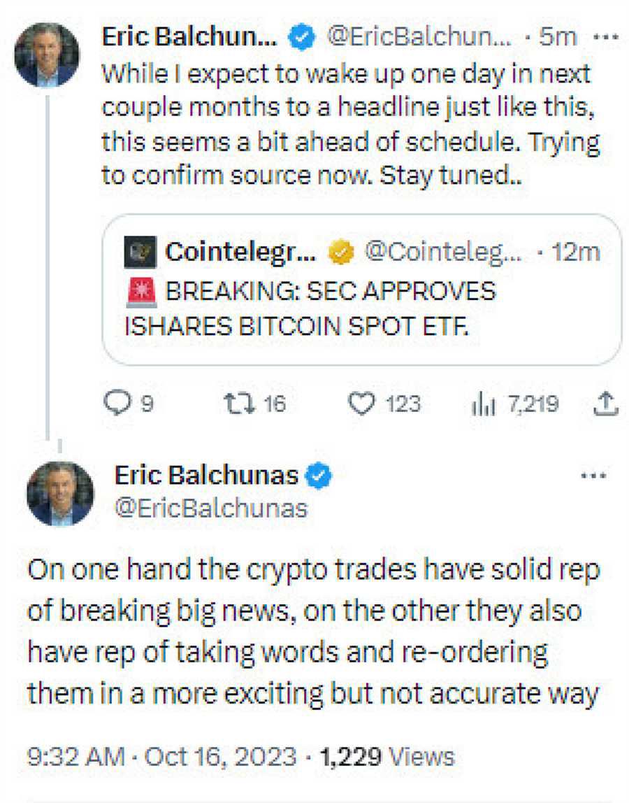 🚨UNCONFIRMED: SEC APPROVED ISHARES BITCOIN SPOT ETF