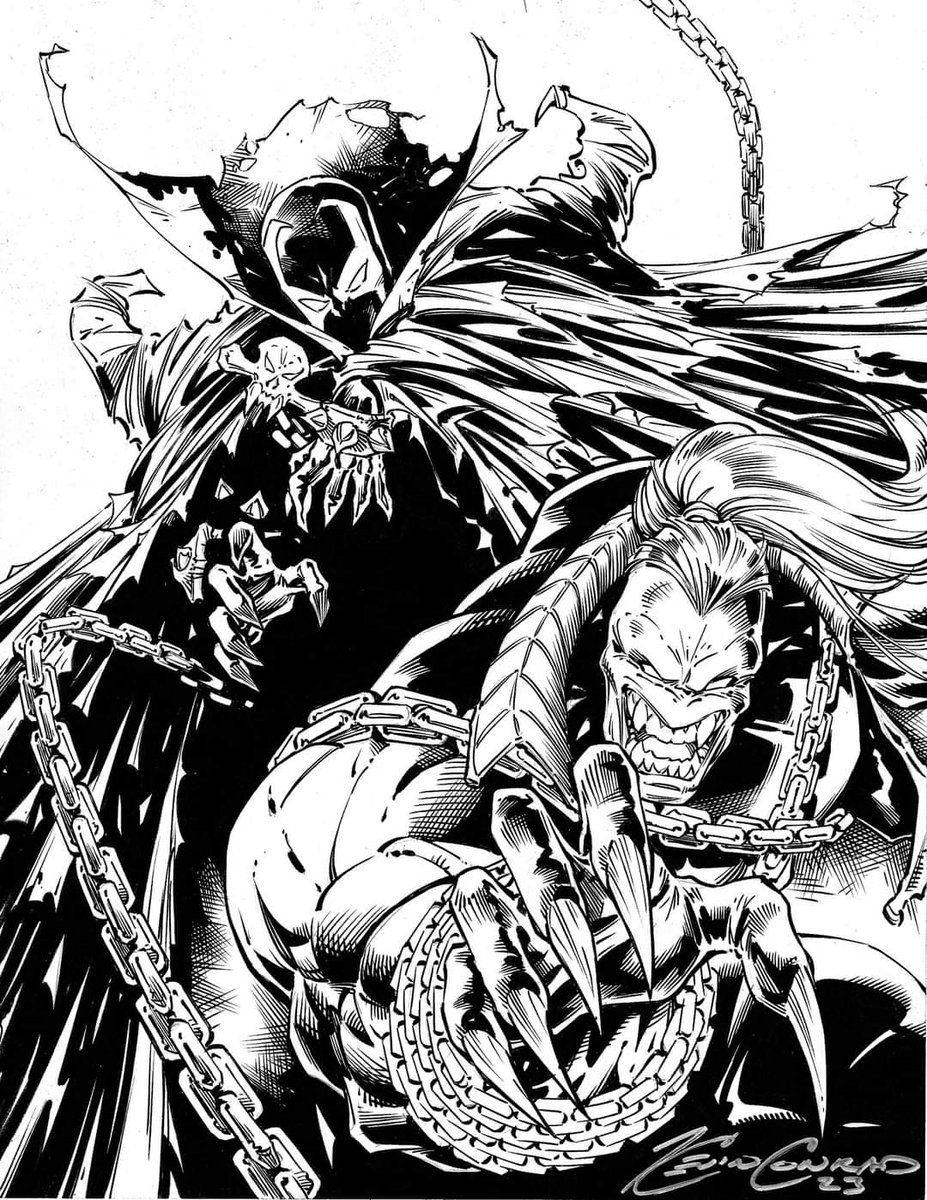 Latest, long overdue sketch commission. My pencils, brush pen inks, and prismacolor markers.