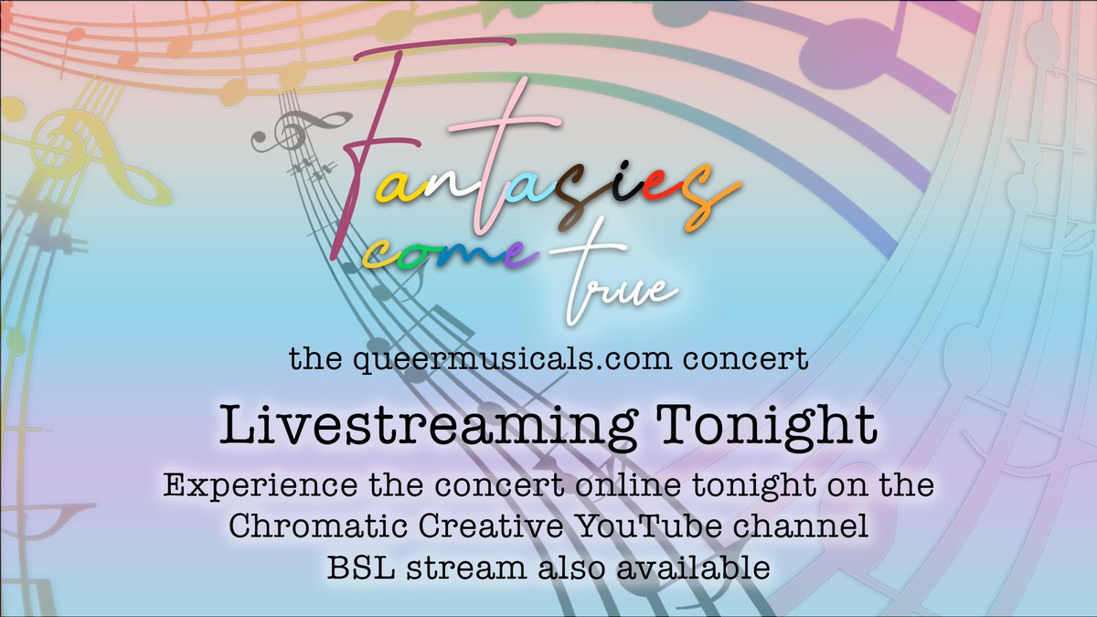 Chromatic Creative (@chromcreative) on Twitter photo 🏳️🌈🏳️⚧️MUSICAL LIVESTREAM TONIGHT!🏳️⚧️🏳️🌈
We're thrilled to be live-streaming for free tonight's concert showcasing LGBTQ+ musical theatre!
LIVESTREAM: youtube.com/watch?v=0lAUbg…
BSL STREAM: youtube.com/watch?v=iib-yB…
@queermusicals <a href="/thtr_solutions/">Theatrical Solutions</a> 🏳️🌈🏳️⚧️MUSICAL LIVESTREAM TONIGHT!🏳️⚧️🏳️🌈
We're thrilled to be live-streaming for free tonight's concert showcasing LGBTQ+ musical theatre!
LIVESTREAM: youtube.com/watch?v=0lAUbg…
BSL STREAM: youtube.com/watch?v=iib-yB…
@queermusicals <a href="/thtr_solutions/">Theatrical Solutions</a>