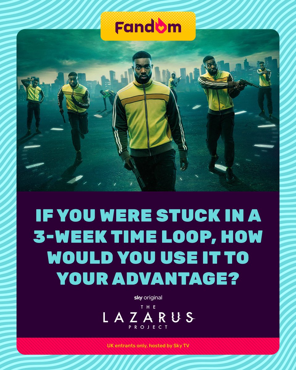 🚨UK premiere tickets giveaway🚨   

We've got 3 pairs of tickets to an exclusive screening of the new series of <a href="/skytv/">Sky TV</a>’s 'The Lazarus Project', followed by a cast Q&amp;A at the BFI in London, Oct. 24   

To enter: RT, follow <a href="/getFANDOM/">Fandom</a>, &amp; reply with your answer to this question 👇