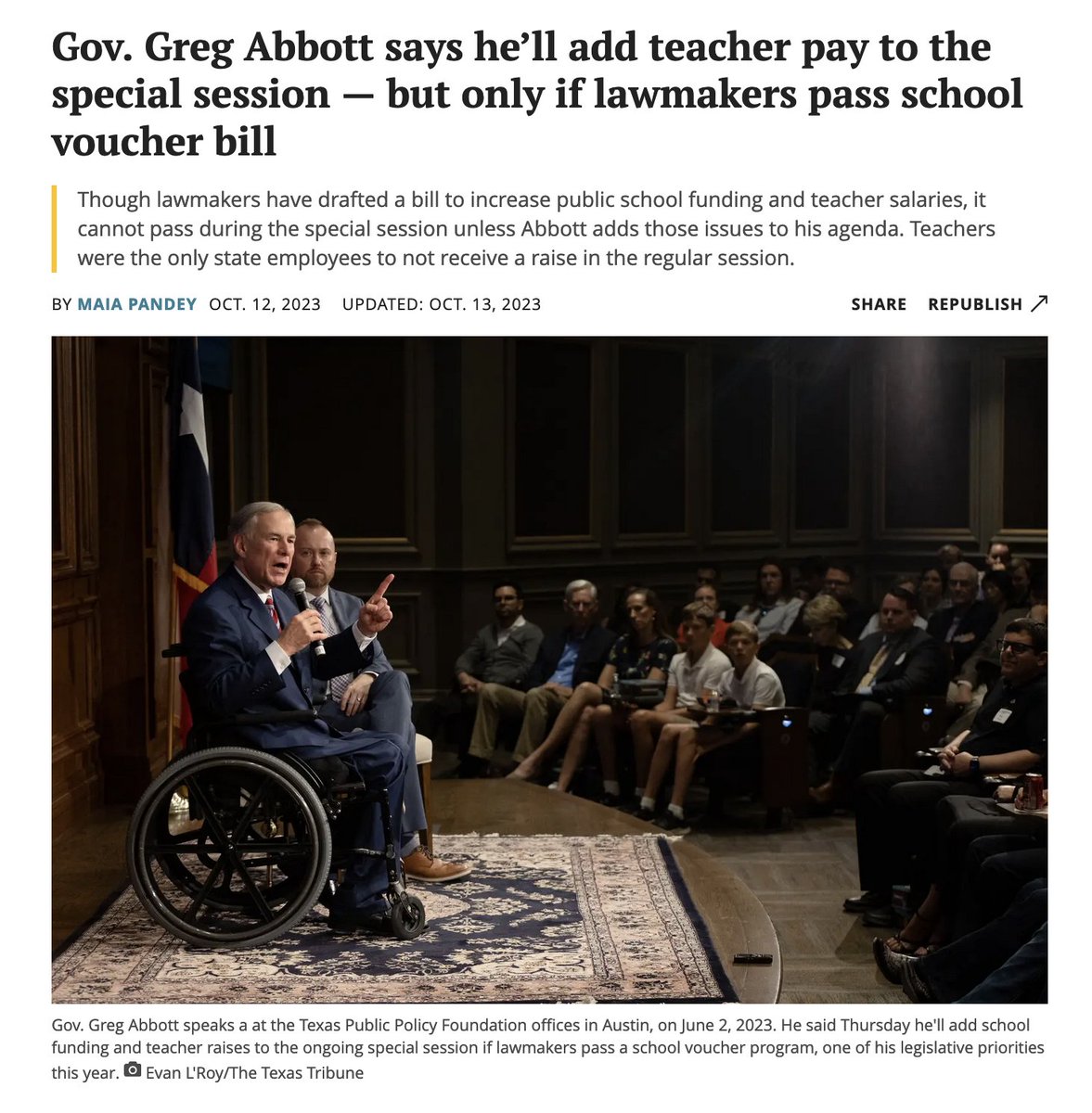 A Master Class on Failed Leadership: With a massive budget surplus at hand, Abbott is holding teacher salaries hostage amid massive inflation in a state that had 50k teachers leave their positions last yr &amp; ranks 41st for school funding. This is not about kids, evidence, or the