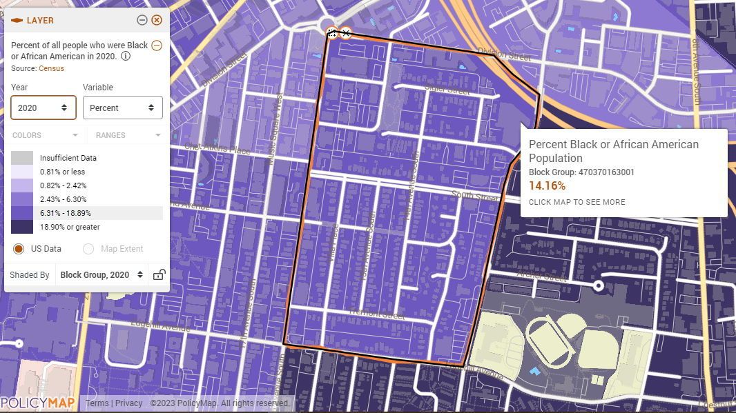 It's hard to think of anything in modern urban planning that's failed harder than attempts to preserve neighborhood demographics with low-density zoning, like Metro Planning has tried — and is in the process of doubling down on — in Edgehill.

86% Black to 14% Black in 20 years.
