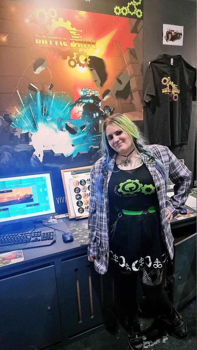 Im_Negomi's tweet photo. Every games studio needs a goth assistant during spooky season!
Really rad attending my first @EGX to support @CreativeGeniusG debut #BattleDrive!
Was really fascinating seeing all the different games being created by #IndieGameDev in the #RezzedZone
Such a fast growing industry https://t.co/YMEssf7XHu