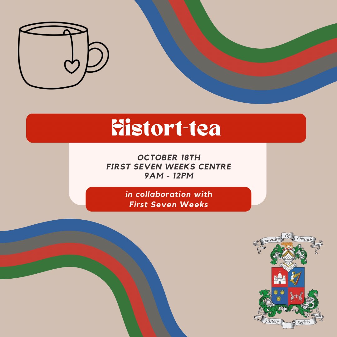 This Wednesday, we will be hosting our first day time event, in collaboration with First Seven Weeks. 

Make sure to come on down to hangout/chat with other history enthusiasts, play some board/card games or browse the reading material we have to offer📚 

Hope to see you there😊