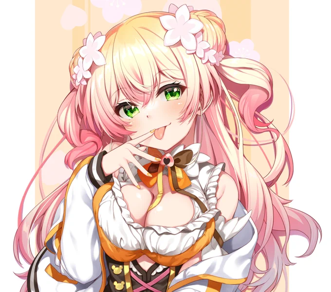やはりねねちのおむねには紐入れたくなるのは必然か…!過去絵のバストアップ&ちょっと横に広いver縦長verはファンティアで無料公開してるんで良かったらどうぞ#ねねアルバム  