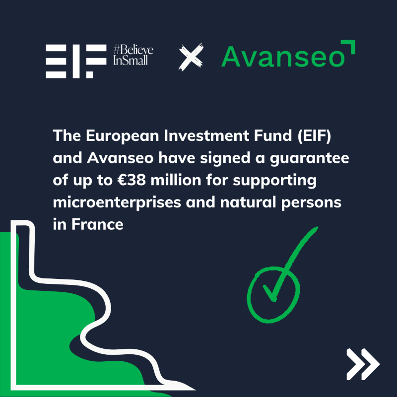 EIF_EU's tweet photo. Backed by #InvestEU 🇪🇺, an EIF  guarantee to @getavanseo in #France supports up to €38 million in new financing for #microenterprises and natural persons experiencing difficulties in accessing loans ⬇️ incl. via @EU_Growth @ecfin @BEIFrance