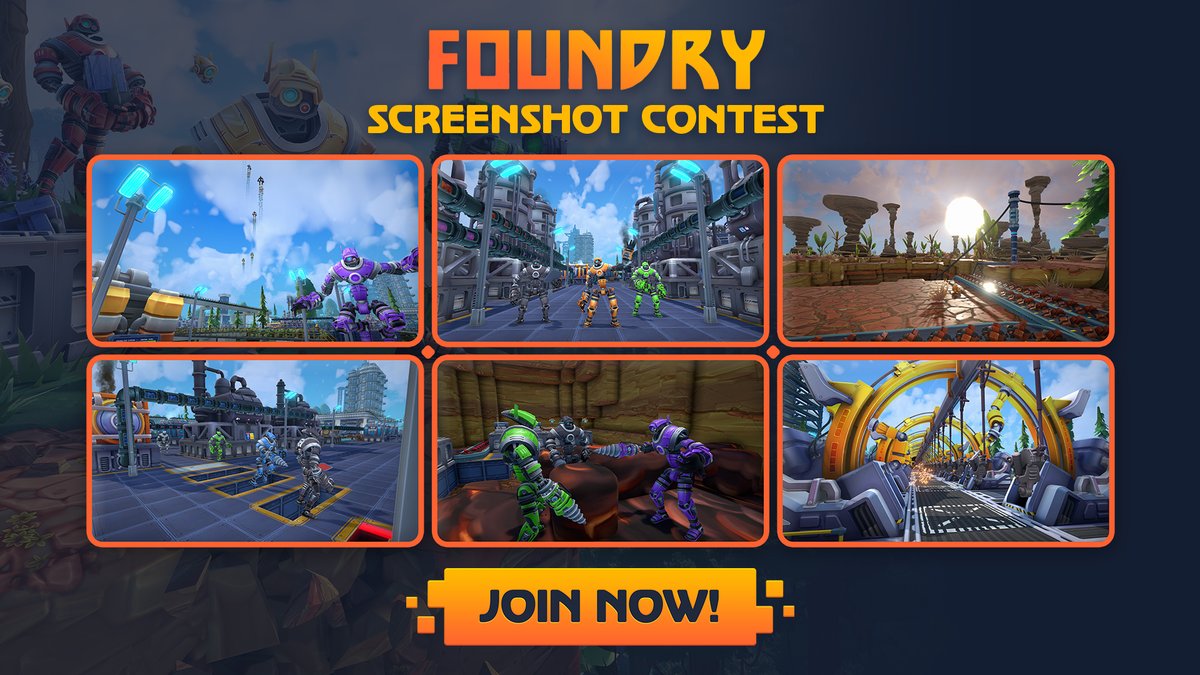 foundry_game's tweet photo. We’ve got so many requests to extend the Demo that we simply couldn’t resist!  

🛠️FOUNDRY Free Demo is now available till 23rd of October (10:00 AM PT / 19:00 PM CEST) 
🥳Join our Discord server to participate in a screenshot contest and have a chance to win PDX Merch or a reference in the game! 

#foundry #freedemo #contest #factory