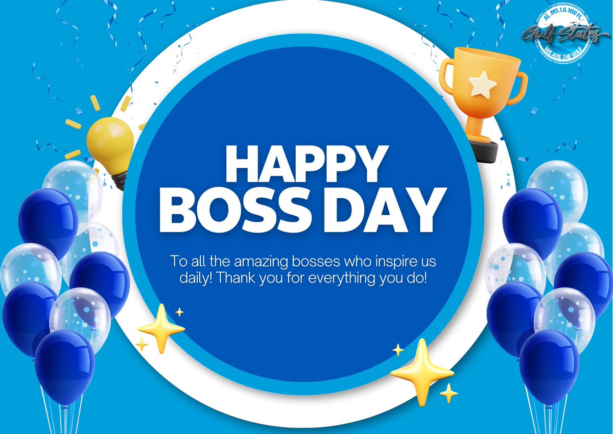 Happy Boss Day to all the amazing bosses who inspire us daily! Thank you for everything you do! 

#WeAreTheGulf