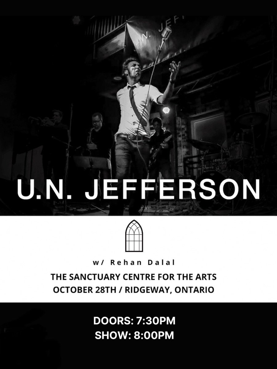 Who’s up for a road trip? SATURDAY OCTOBER 28th at <a href="/TheSanctuary2/">The Sanctuary</a> in Ridgeway, Ontario with special guest <a href="/rehandalal/">𝐑𝐞𝐡𝐚𝐧 𝐃𝐚𝐥𝐚𝐥</a>. Tickets available at UNJefferson.com. Photo: Daniel Berry.