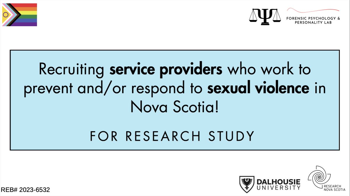 Our ongoing study explores the role service providers do and should play in providing supports and resources for those who have experienced online sexual violence. If interested in participating in a (compensated) 1-hour interview, please email us at CyberStudy@dal.ca