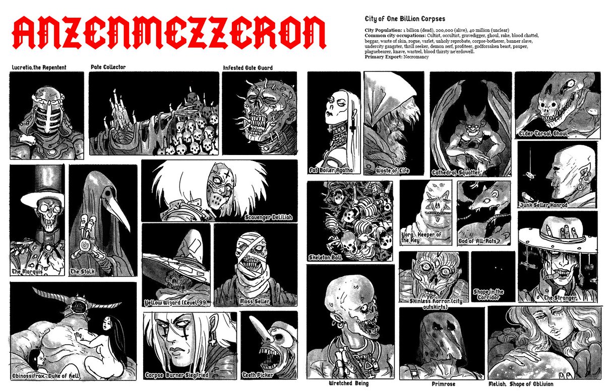 Orbitaldropkick's tweet photo. Personages of Maleghast https://t.co/bru2UP7ZC6