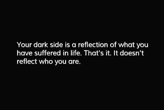 WakeupPeopIe's tweet photo. Your dark side is a part of you, but it doesn't define you. https://t.co/uvDOfKJogj