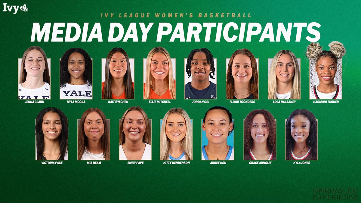 ALMOST TIME TO TALK.

The 2023 Ivy League Women's Basketball Media Day starts in one hour! Hear from all eight head coaches and the student-athletes below from 11 a.m. to 1:45 p.m. live on YouTube. 🌿🏀

📰 » ivylg.co/WBBMedia23
📺 » ivylg.co/WBBMediaWatch23