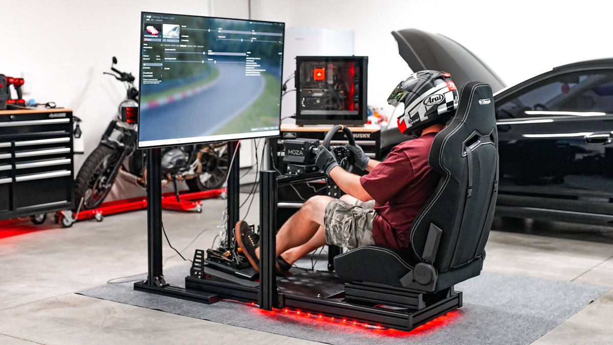 moza_racing's tweet photo. Swipe right to see this sim build! Share your favorite sim building moments in the comments below. We'd love to hear your stories and tips! 🏎️ 

#mozaracing #MOZA #simracing #racingsetup #racingrig #simbuild https://t.co/Uzll13fWoj