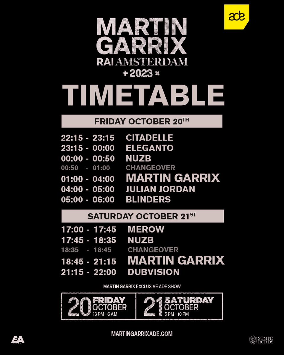 stmpdrcrds's tweet photo. The line-ups for @MartinGarrix RAI shows &amp; our Label Club Night are here 🔥 who are you most excited to see? https://t.co/BlfYJktxyo