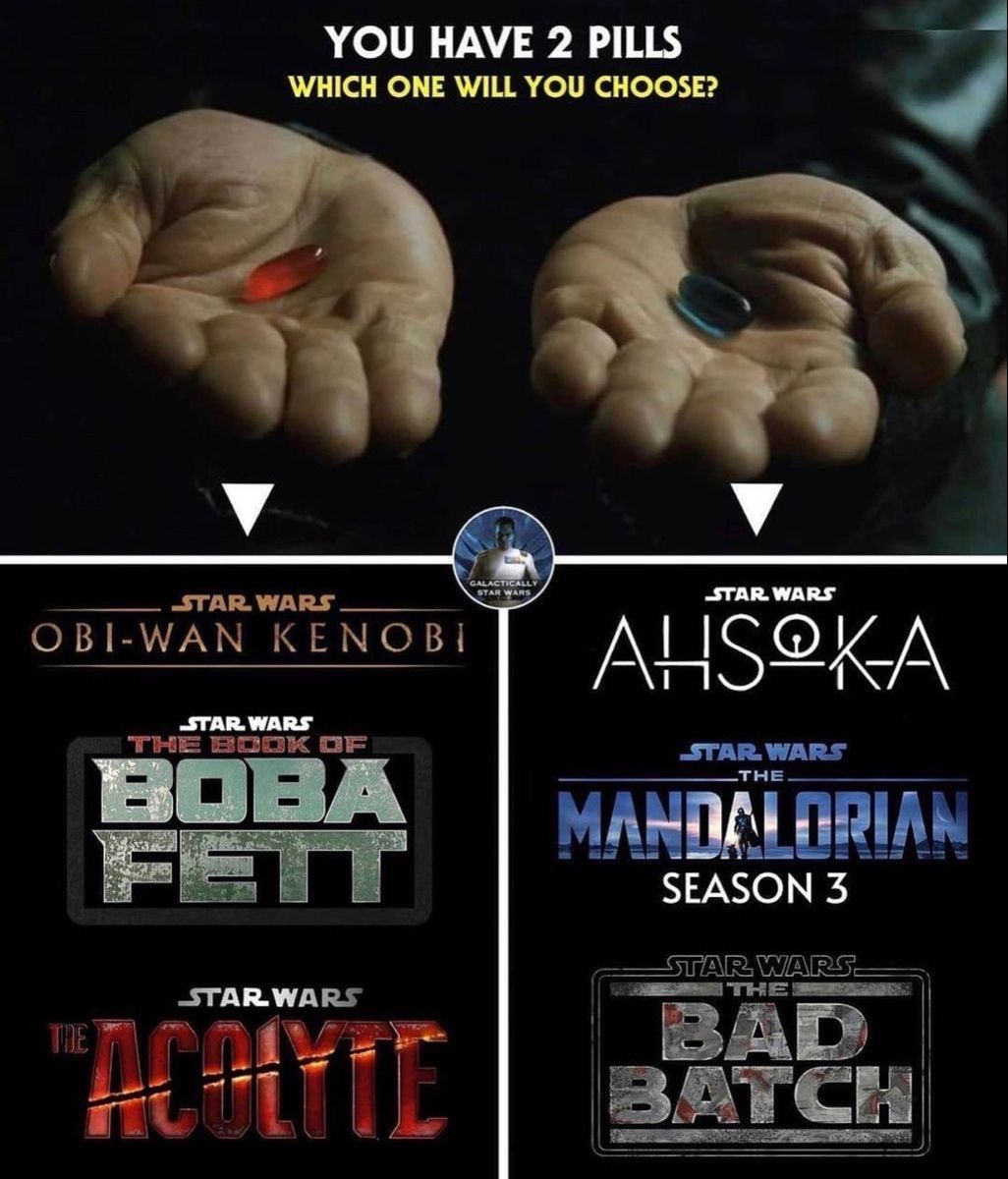 SWCultureLive's tweet photo. Which are you taking? 💊

#StarWars https://t.co/S70IZGWKGP