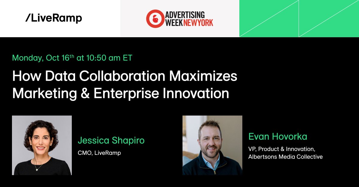 Our CMO Jessica Shapiro is hitting the stage with Evan Hovorka at #AWNewYork23 soon! ✨ Join us at 10:50 AM EDT to learn how companies are turning to #data collaboration as a way to deliver better customer experiences.