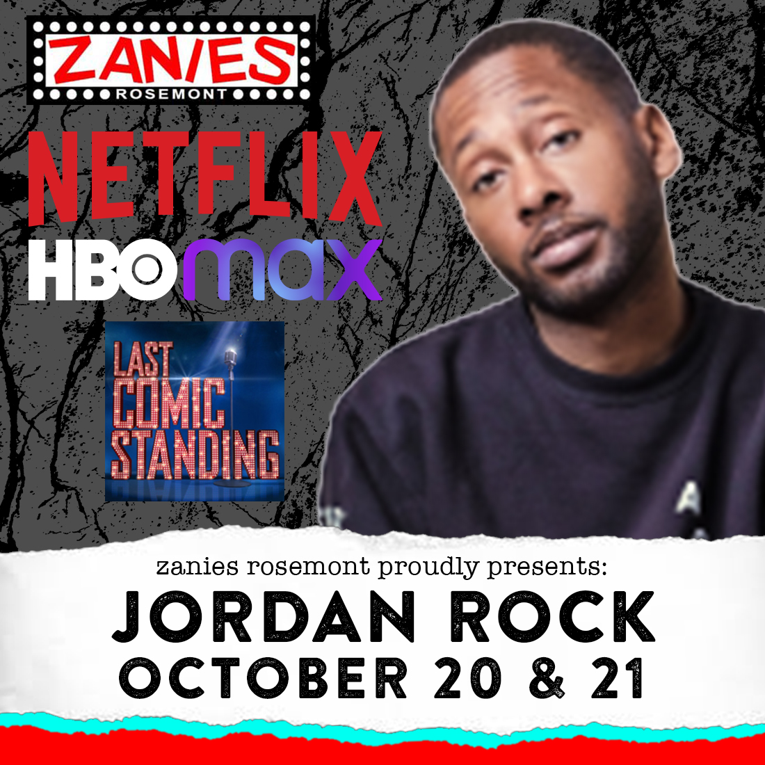 ⏰ THIS WEEKEND AT ZANIES
Actor and comedian Jordan Rock is taking the Zanies stage this weekend, October 20-21! Limited tickets are still available, so grab your tix while you can, Chicagoland--> bit.ly/Rosemont_Rock