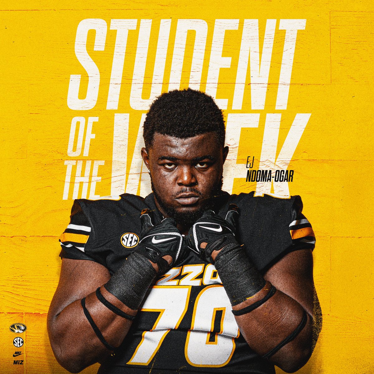 MizzouFootball's tweet photo. Academic player of the week  @IHOP_75 📚

#MIZ 🐯🏈 https://t.co/XwxBVd8x3X