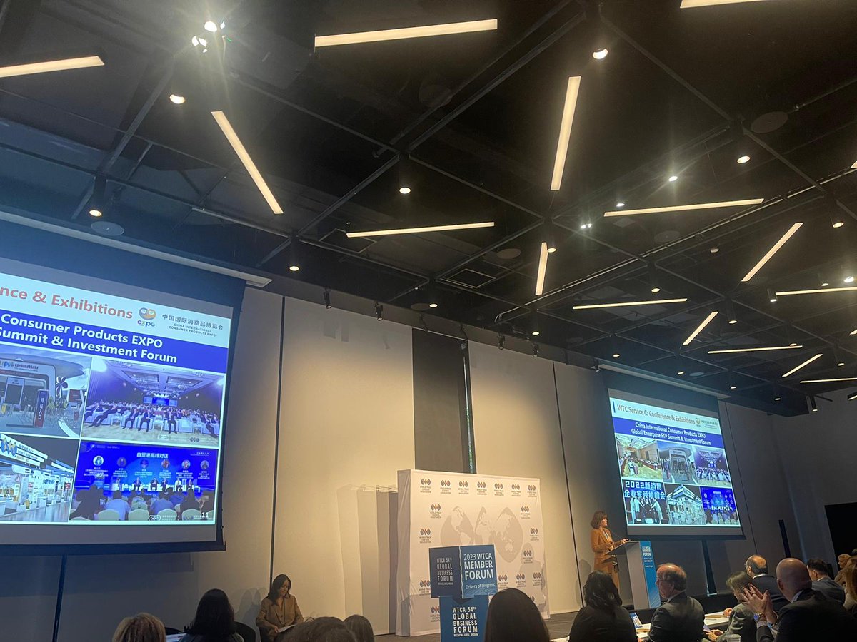 WTCA's tweet photo. Next up we have #WTCHaikou — “If you like to do global business in open market #China, don’t miss the opportunity to work with the China International Consumer Product Expo & #HainanFTP.” #WTCAEvents #ConnectingtheBusinessWorld https://t.co/tWTJBnah7a
