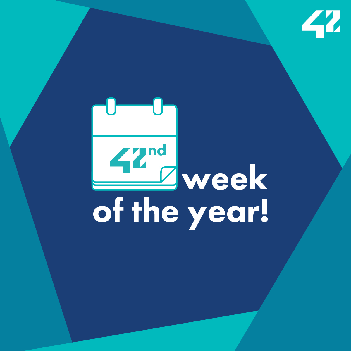 📅 Today marks the beginning of the 42nd week of the year!

We hope you have a good one, and remember: don't forget your towel 😉

#42Network #Born2Code