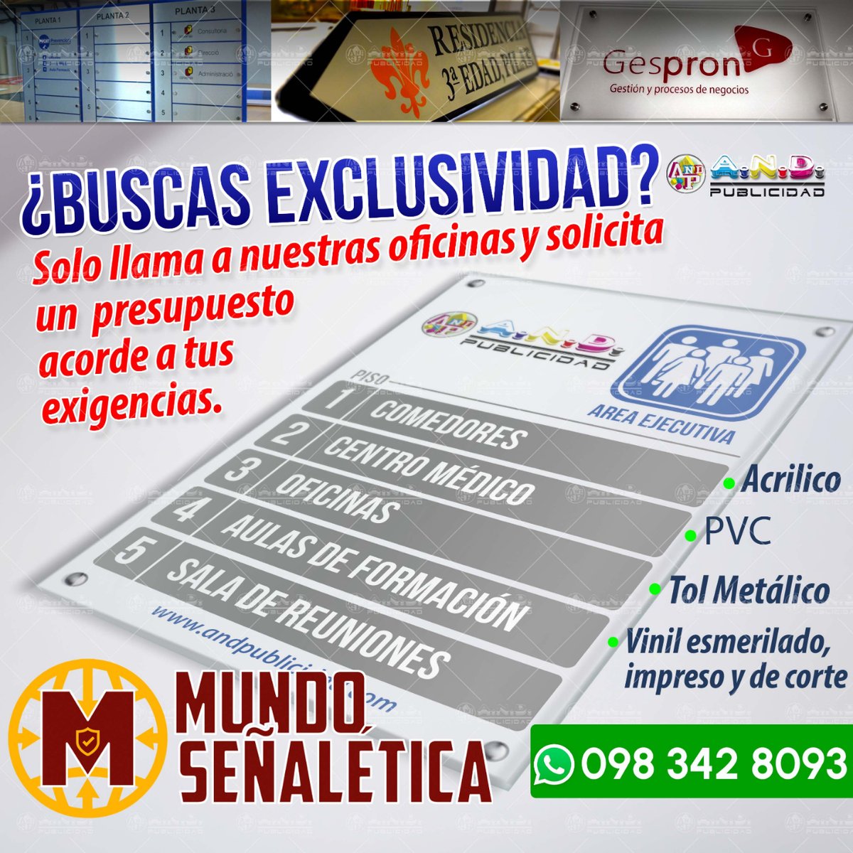 ANDPublicidad's tweet photo. 🖨️🚦 ¿Necesitas señalética personalizada para tu negocio? ¡Nosotros nos encargamos! Descubre nuestras soluciones de impresión de alta calidad y haz que tu espacio destaque. 🌟🏢 #SeñaléticaPersonalizada #ImpresiónProfesional 📞--> https://t.co/04UuMBj5uH https://t.co/pwzJu9OmJG
