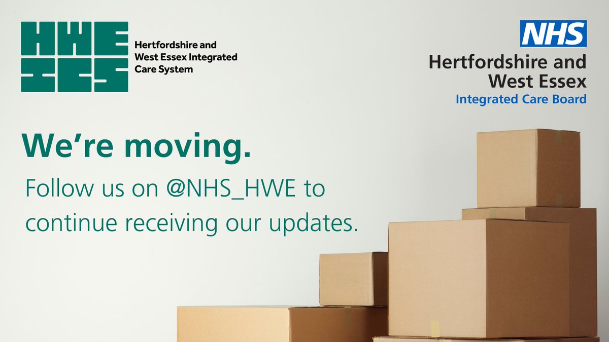 This account is closing on Friday 20 October. Follow us on @NHS_HWE to continue receiving the latest health and care news in Herts and west Essex.