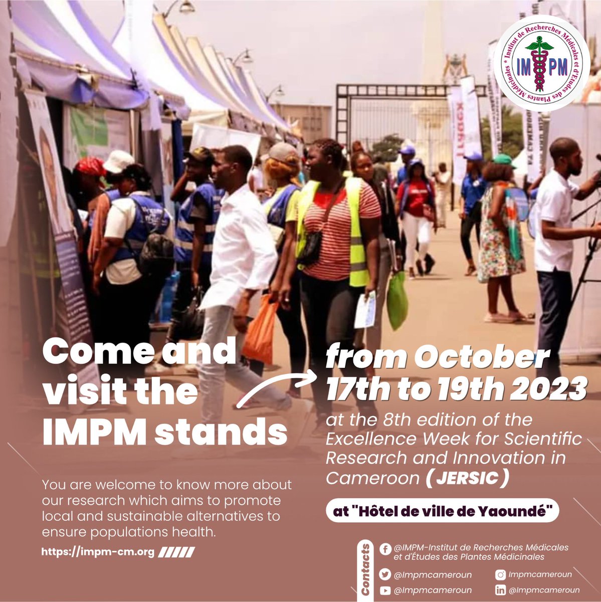impmcameroun's tweet photo. L'IMPM vous attend à l'Hôtel de Ville de Yaoundé dès demain à l'occasion des 08ème édition des JERSIC https://t.co/yISasQVMqB