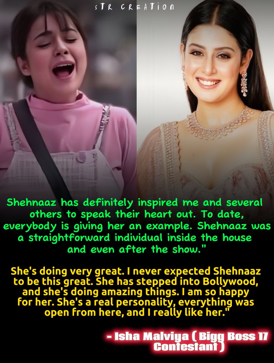 #IshaMalviya explains how #ShehnaazGill inspire her ✌️❤️